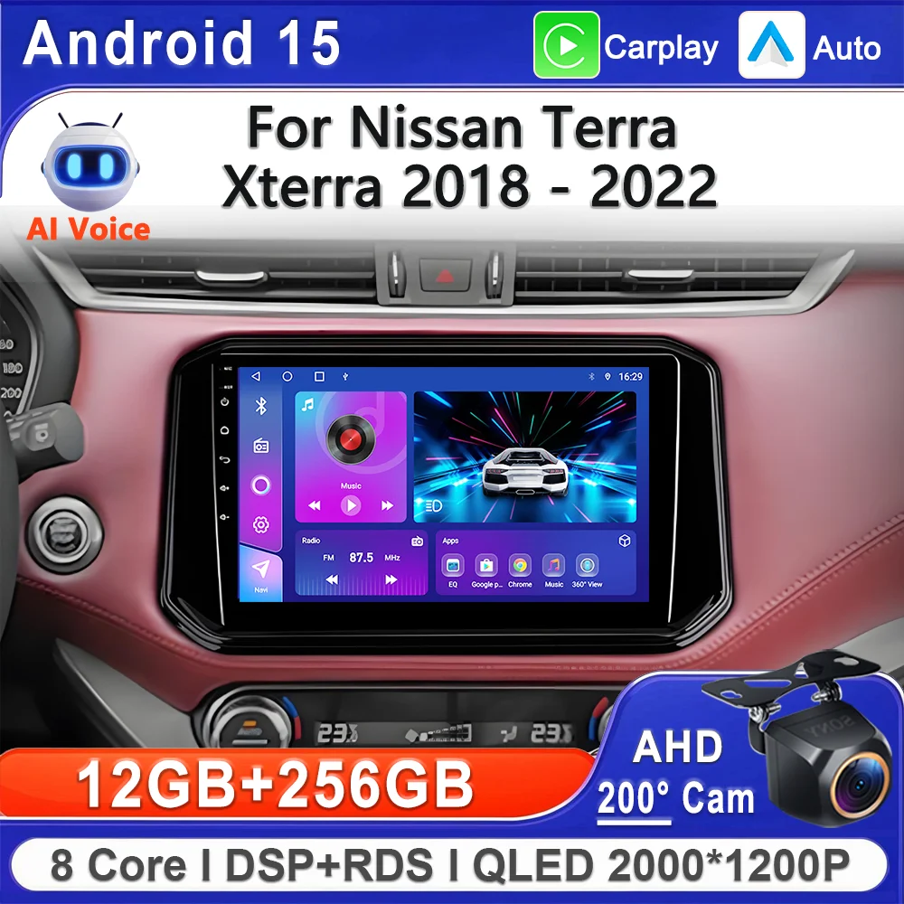 

Android 15 2K Screen For Nissan Terra Xterra 2018 - 2022 Stereo Head Unit GPS Navigation High-performance Screen Multimedia DVD