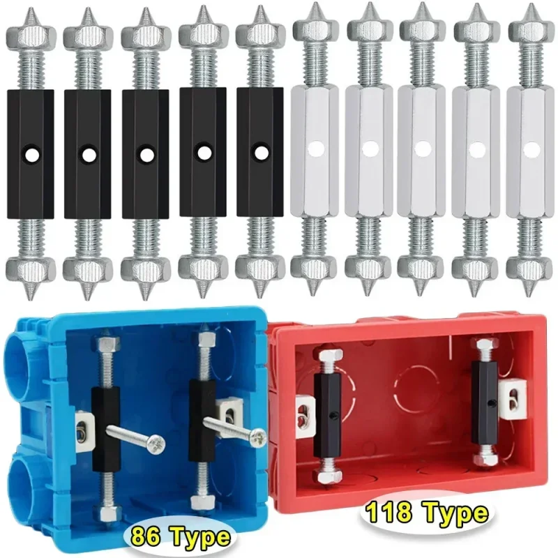 Adjustable Wall Switch Socket Cassette Repair Tool with Wrench Support Rod Electrical Cassette Screws Maintenance Accessories