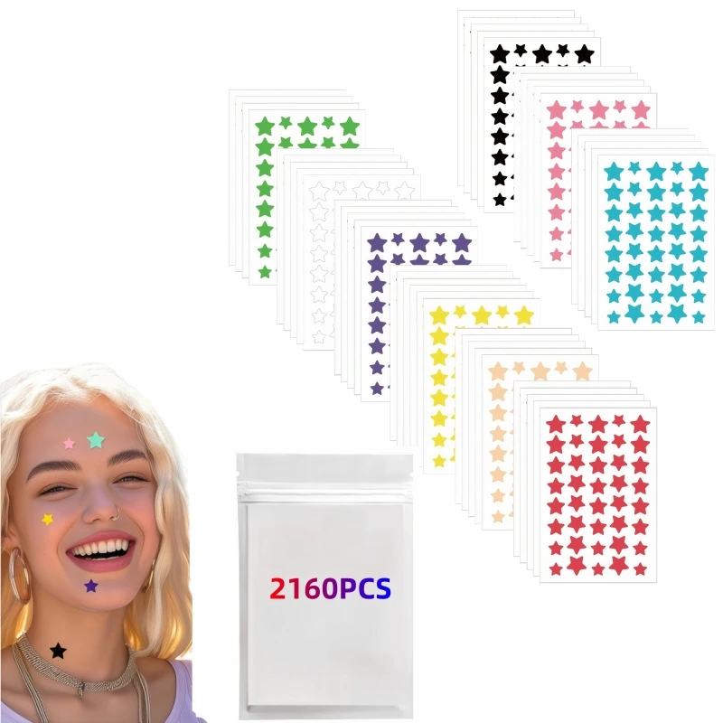 2160PCS Large Count Cute Star Acne Sticker Anti Scar Skin Beauty Care Tool