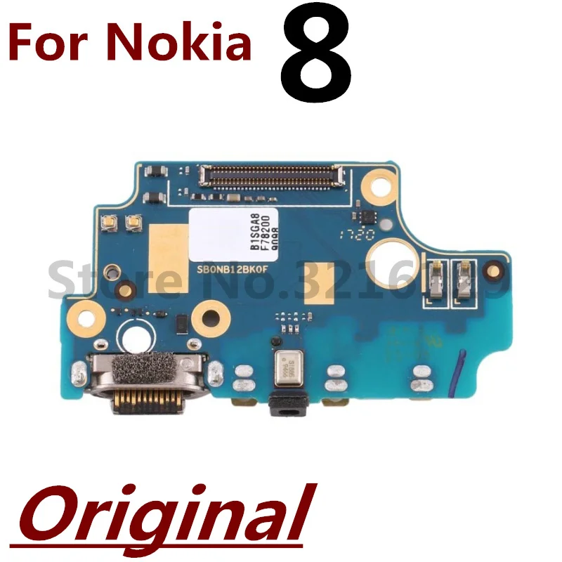 Puerto de carga USB Original, Conector de base, placa de micrófono, Cable flexible para Nokia 6, 7 plus, 5,1, 6,1, 7,1, 8,1 Plus, X5, X6, X7, X71