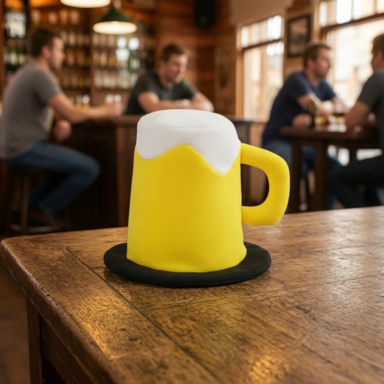 Chapéu de Caneca de Cerveja Divertido com Topo de Espuma Macio e Grande para Festas, Festas à Fantasia e Cabines de Fotos