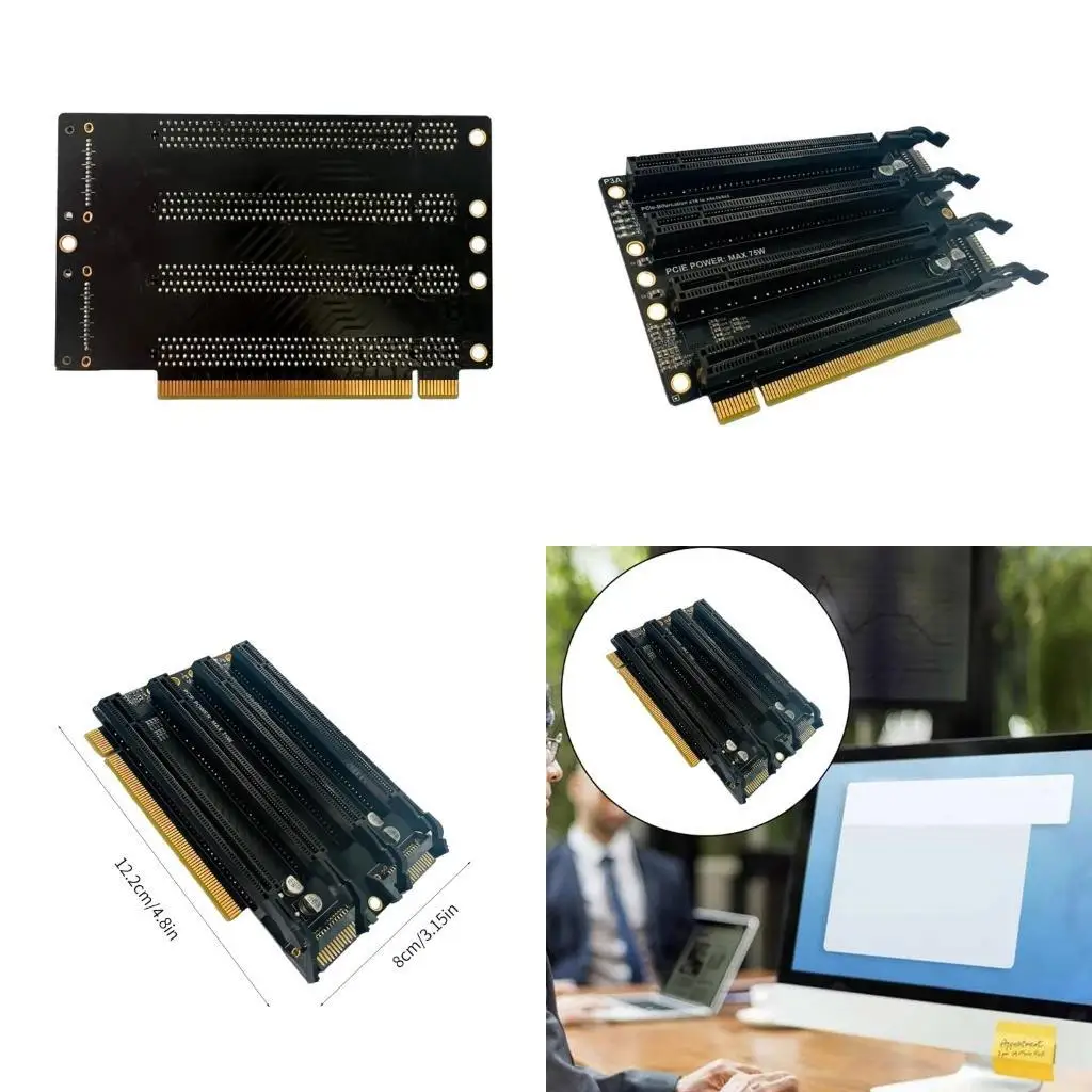 PCIe-Bifurcation x16 to x4x4x4x4 Gen3 PCIE3.0 x16 1 to 4 Expansion Adapter Card