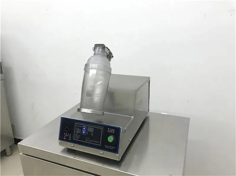 #￥Horizontal Single Head Electric Milk Shaker Timing Control Boba Bubble Tea Mixing Machine For Milkshake Fruit Juice Cafe Use