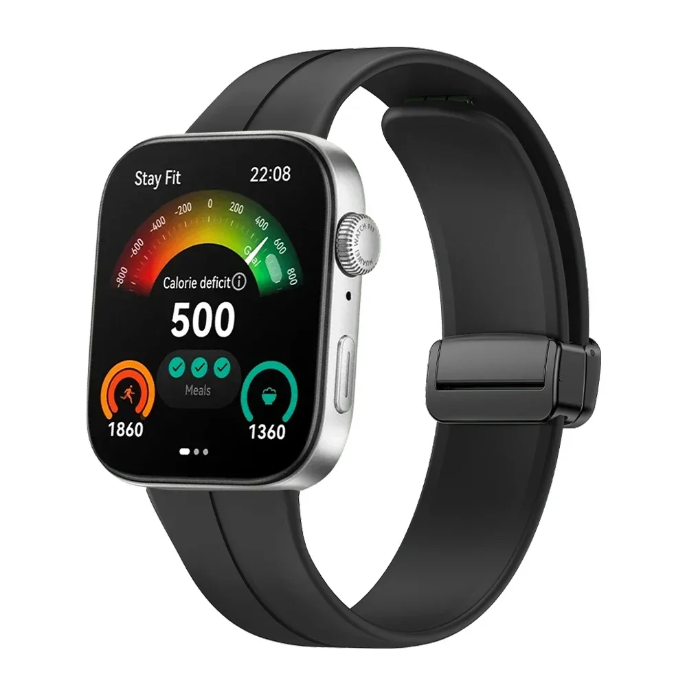 حزام بإبزيم مغناطيسي لساعة Huawei Watch Fit 3 Fit 4 سوار معصم رياضي من السيليكون قابل للتنفس لساعة Huawei Watch Fit 4 Pro Band