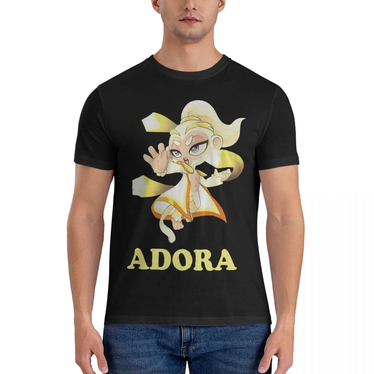 Adora Monkey T-Shirt Men B-Bloons TD 6 Game Funny Cotton Tees Crewneck Short Sleeve T Shirts Gift Idea Tops