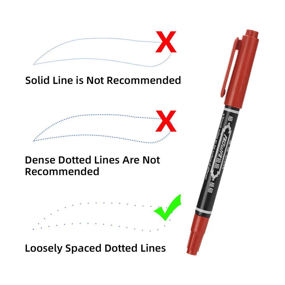 

10Pcs Skin Marker Pen Waterproof Tattoo Eyebrow Cosmetics Tool Accurate Positioning Makeup Pen Tattoos Position Marker