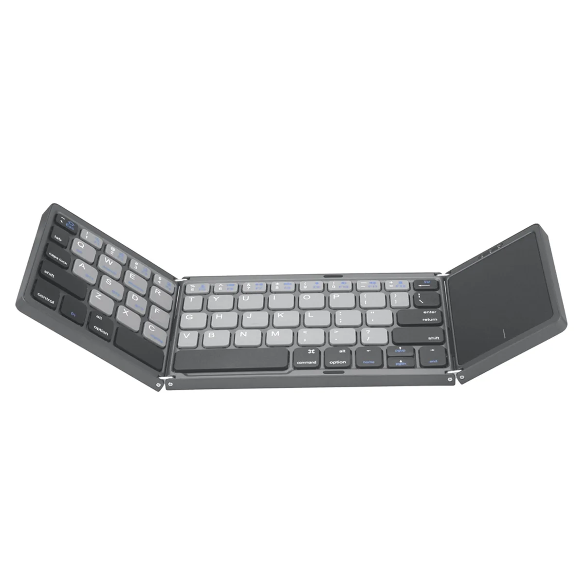 CMB-pFoldable Bluetooth Keyboard with Touchpad Office Mini Wireless Keyboard Storage Three Systems Universal
