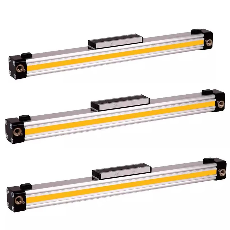 Cilindro pneumático osp osp25 osp32 furo 25mm 32mm curso 300-1100mm pistão sem haste de dupla ação articulado mecanicamente