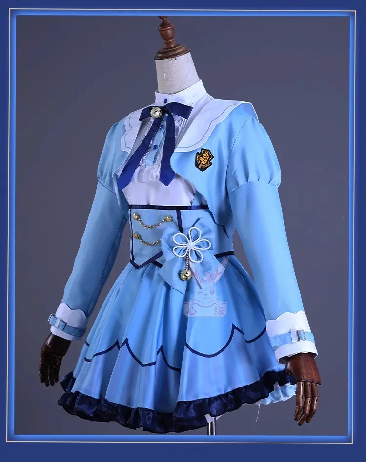 NIJISANJI Amamiya Kokoro Western Dress Cosplay Costume | Full Set Uniform with Beret for Halloween Party 2026