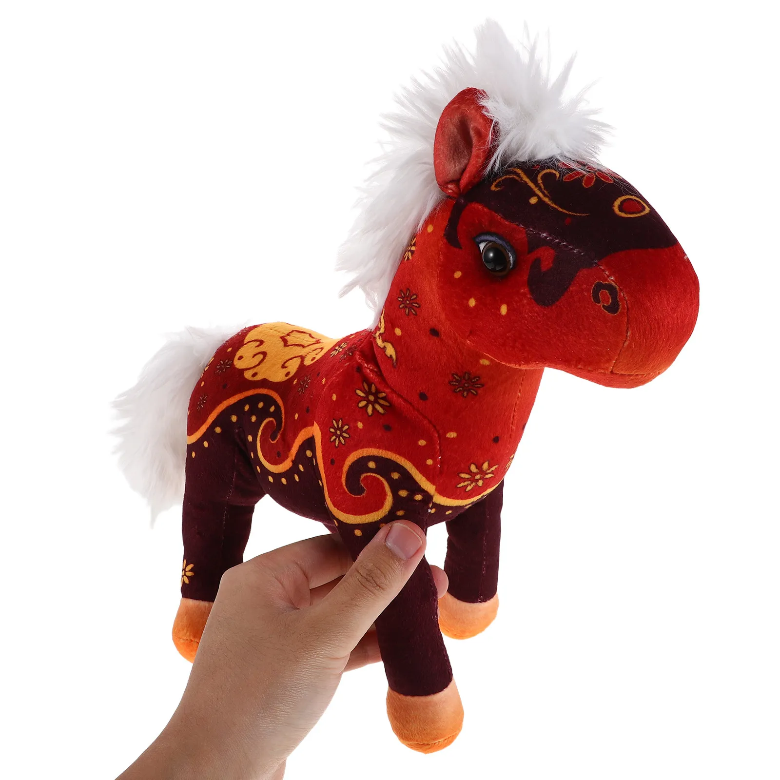 

Lunar New Year Horse Stuffed Animal 2026 Zodiac Symbol of Success Soft Cuddly Decor for Festive Home Desk Car Travel Good Luck