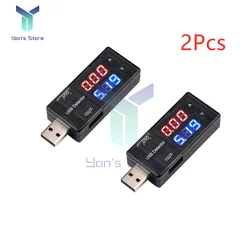 1/2Pcs USB Power Meter Phone Charging Power Detection Instrument Mobile Power Home Appliance Power Detection Dual USB Output