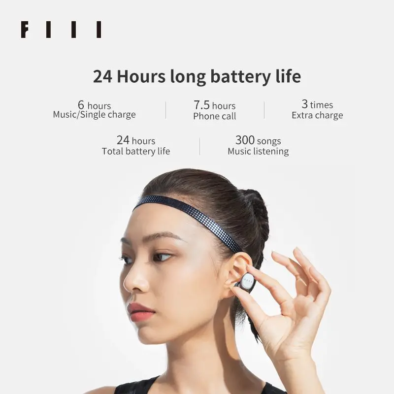 FIIL T1XS English Version Hi-Fi Earbuds Bluetooth 5.0 Dual-Mic ENC Call Noise Cancellation Wireless Sports Headphones