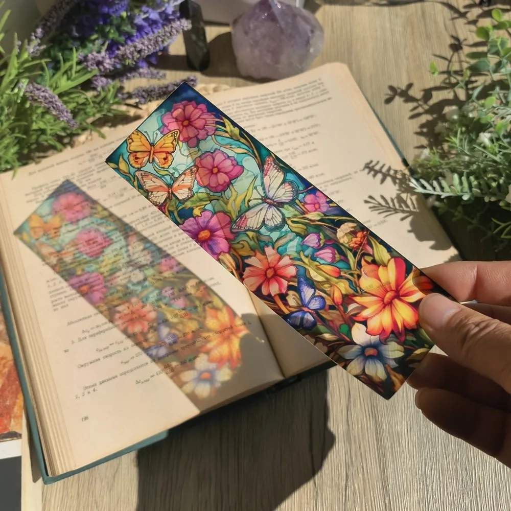 Translucent Stained Window Bookmark Hand Account Decoration Dreamy Pattern Sun Catcher Ornament Light Flow Shadow