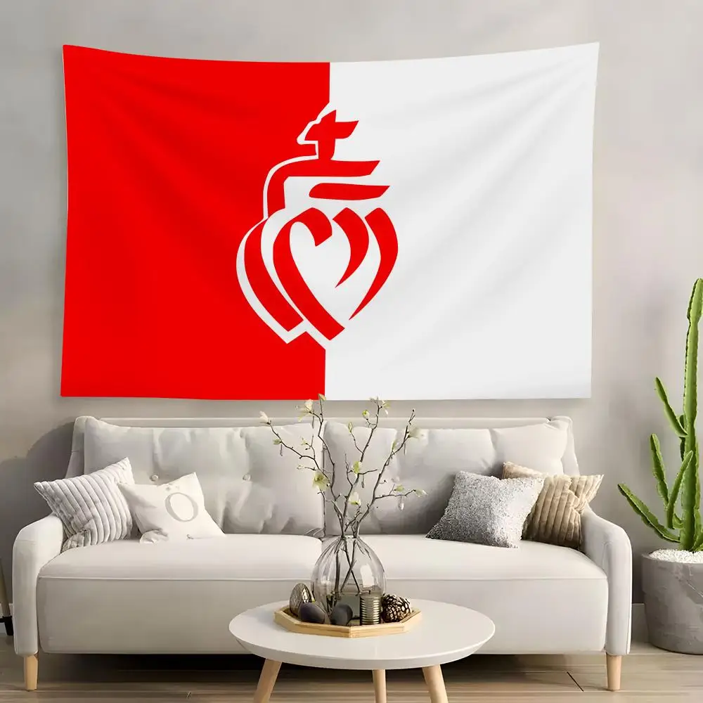 

France Vendee LOGO Tapestry House Bedroom Living Bar Garden Microfiber Decoration Background Art Custom Banner