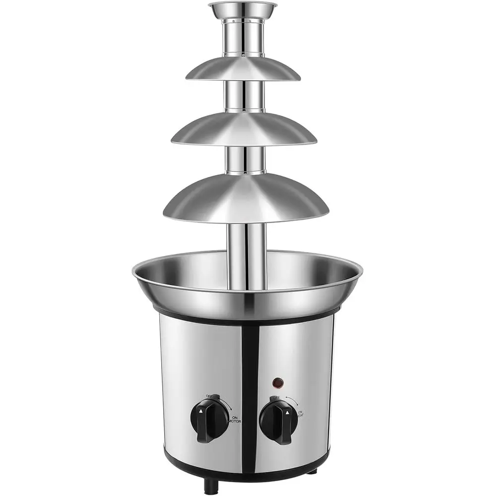 

Электрический подогреватель для сыра и деликатесов из нержавеющей стали, 4-уровневый, на 4 фунта, для сыра, конфет, масла и сыра, с подогреваемой чашей