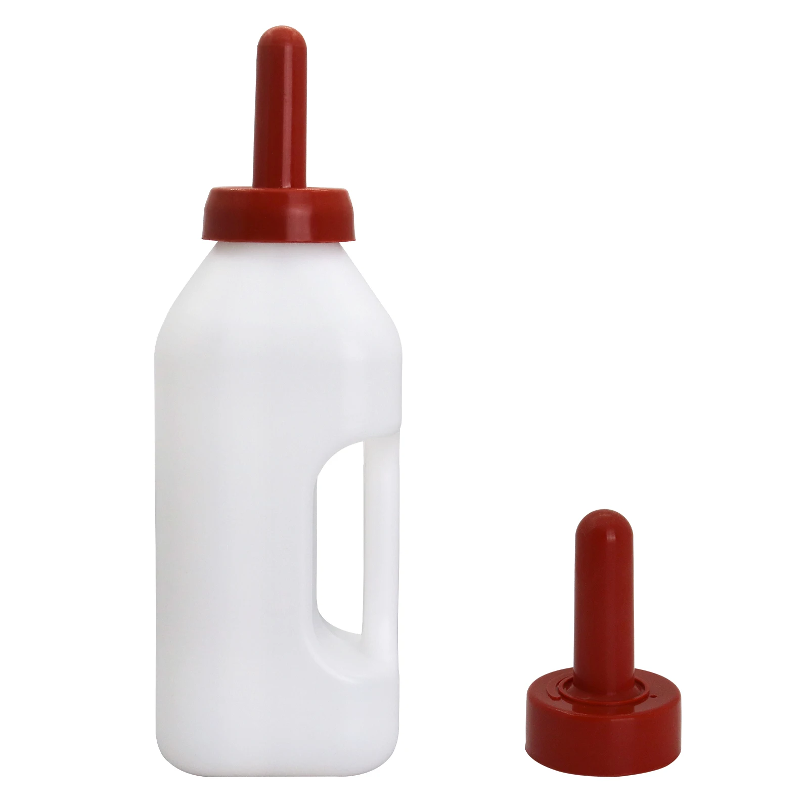 

2L Calf Bottle with Hand Grip Handle and a Replacement Nipple Milk Bottle for Calf Lamb Sheep Cattle Nursing Feeding Bottle