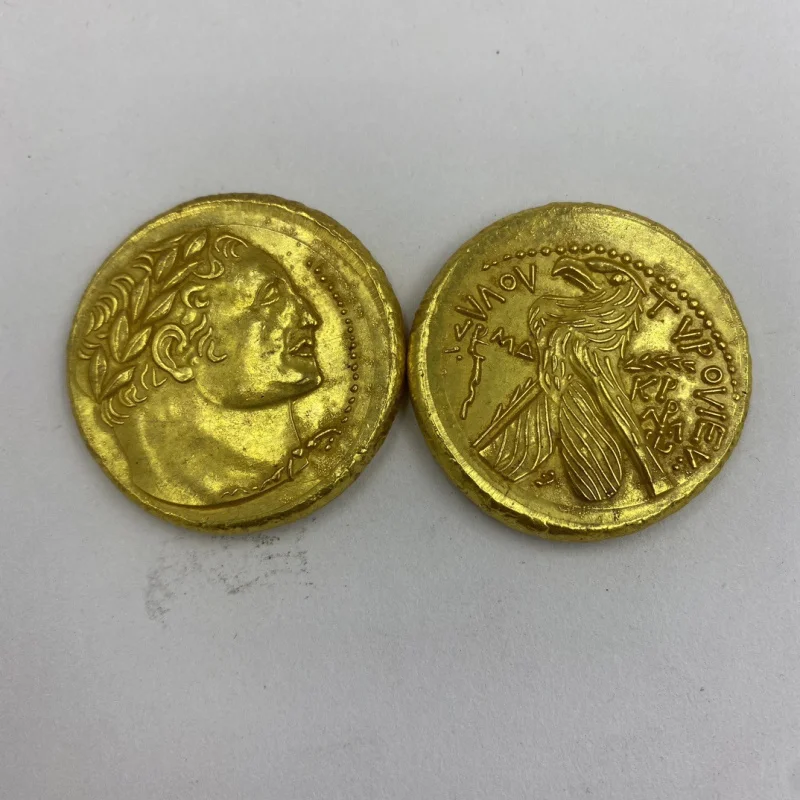 

Antique Retro Greek Commemorative Coin Flying Eagle Roman Coin Brass Gilt Foreign Miscellaneous Crafts Ornament