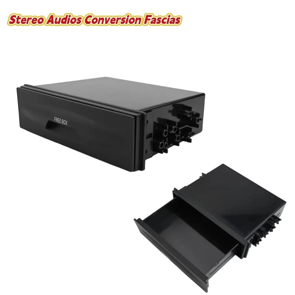 

1Din Car Storage Box Pocket Drawer Refits Stereo Audios Conversion Fascias 1Din Direct Replacement Car Accessories