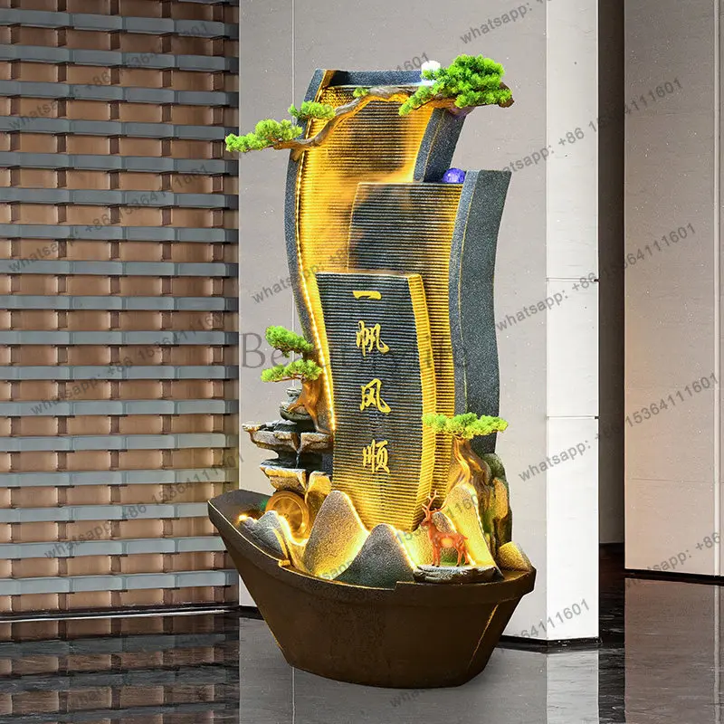 Landing feng shui wheel to attract wealth housewarming gift flowing water ornament