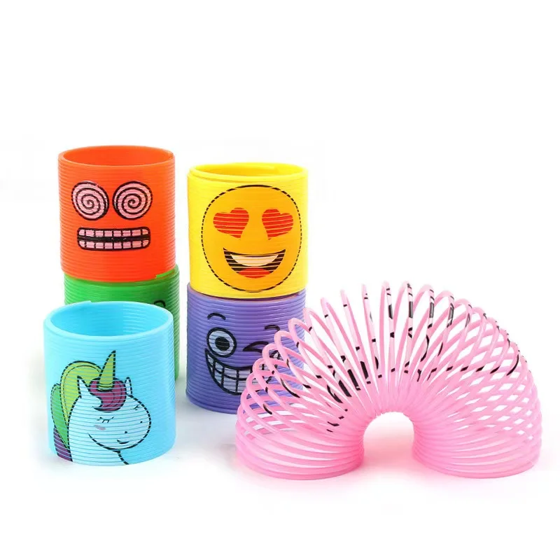 12 Stuks Grappig Gezicht Regenboog Magische Lente Speelgoed Spiraal Spel Feestartikelen Voor Kinderen Verjaardag Awards Goodies Pinata Gift