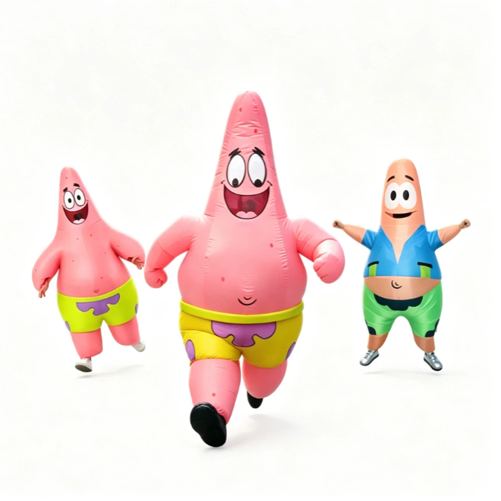    Großes Patrick Star Kostüm Cosplay Patrick Star Aufblasbarer Anzug Anime SpongeBob Patrick Star Halloween-Party Freundesgeschenke