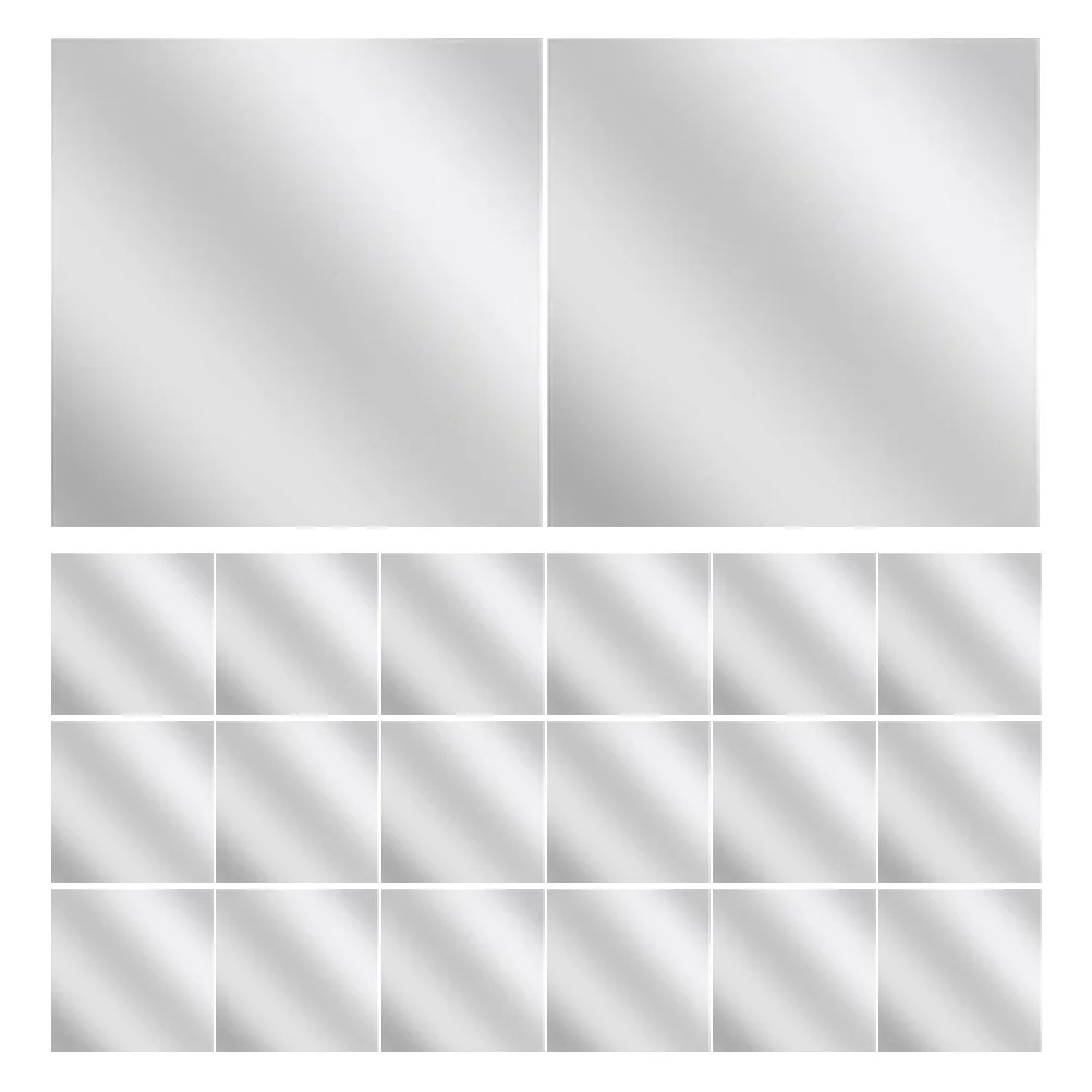 

20Pcs Acrylic Mini Adhesive Square Mirrors Tiny Mirror Tiles for Crafts DIY Home Wall Decoration Wedding Mini Mirrors