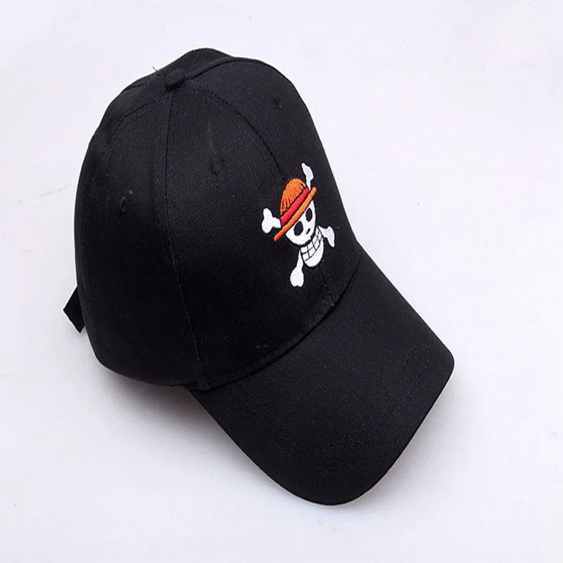 Anime ONE PIECE Luffy Cosplay Unisex Panama Hat Casual Beach Baseball Cap Sun Hat Embroidery Outdoor Fisherman Hat For Kids Gift