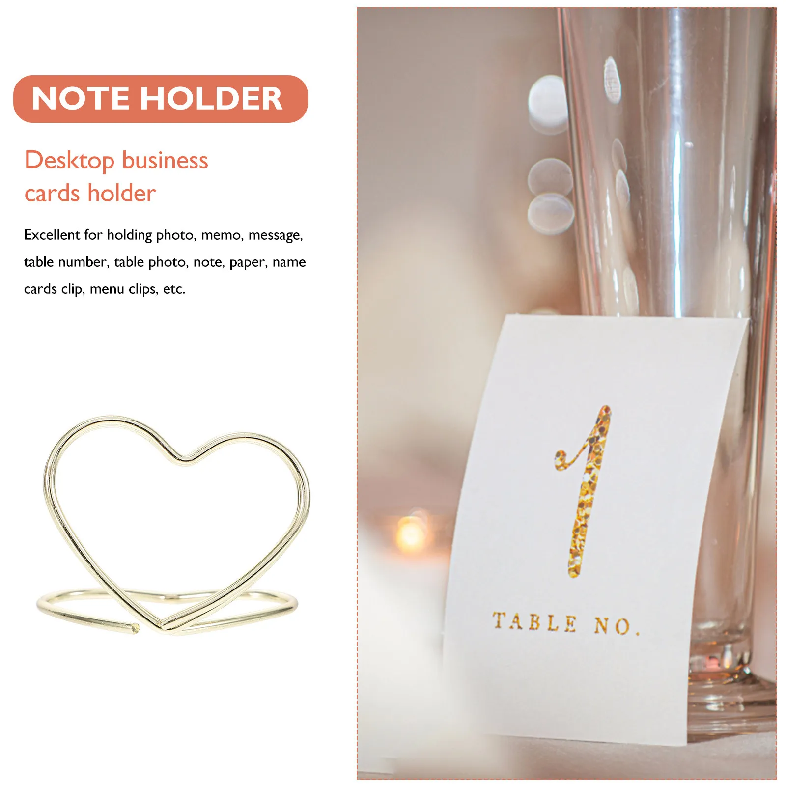 12pcs Metal Table Card Holders for Office, Halloween, Christmas, New Year Display Stand Clip
