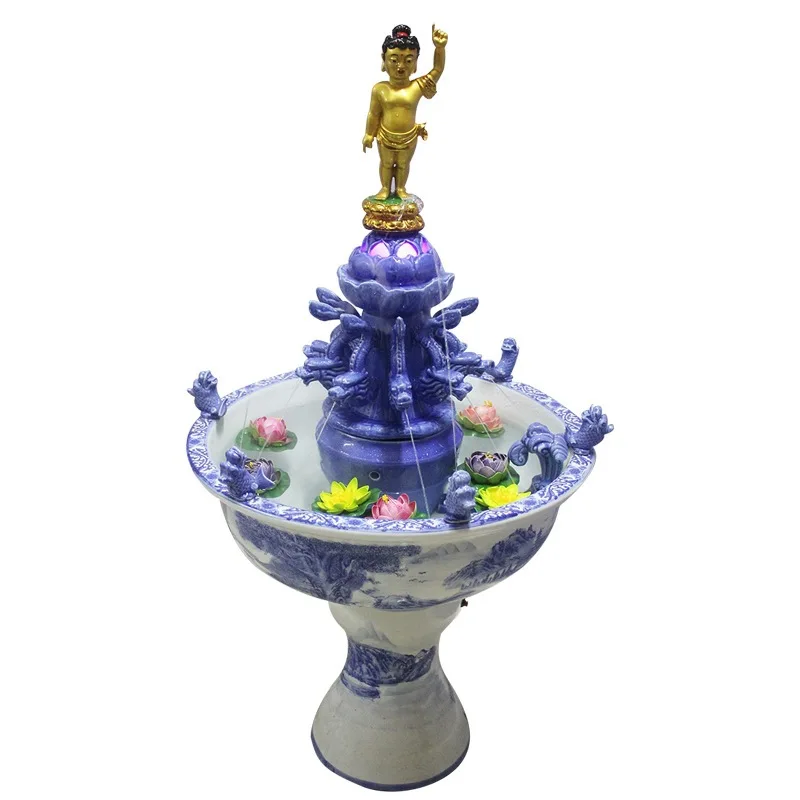 Water spray bath Buddha basin Ceramic water spray Sakyamuni Buddha Prince Buddha statue