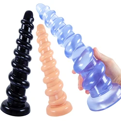 Overlength Anal Plug Dildos Stimulate Anus Vagina Soft Butt Plug Masturbator with Suction Cup Long Anal Dilator Penis Sex Toys