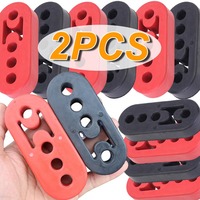 1-2PCS Universal 4Hole Exhaust Hanger Rubber Extended Muffler Mount Bushing Anti Vibration Replacement for Car Exhaust System