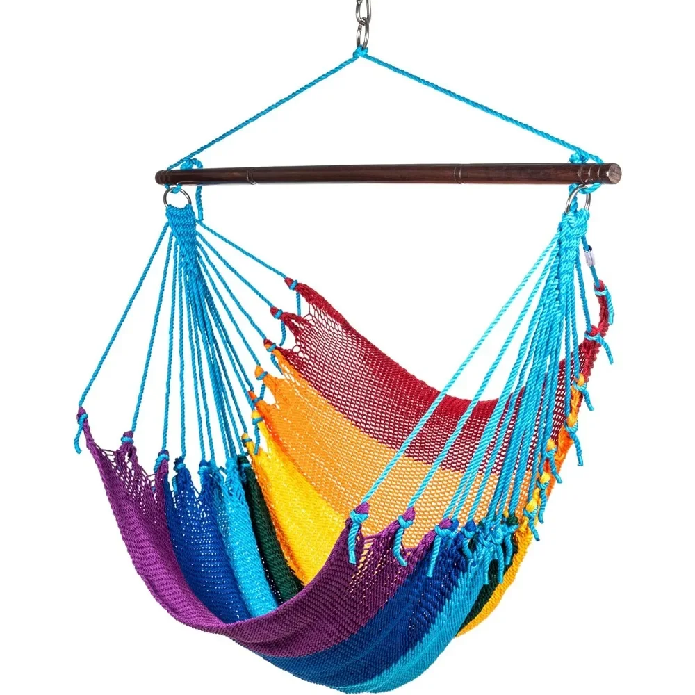 Cadeira de rede Jumbo Caribe com apoio para os pés - 55 polegadas - Poliéster Soft-Spun