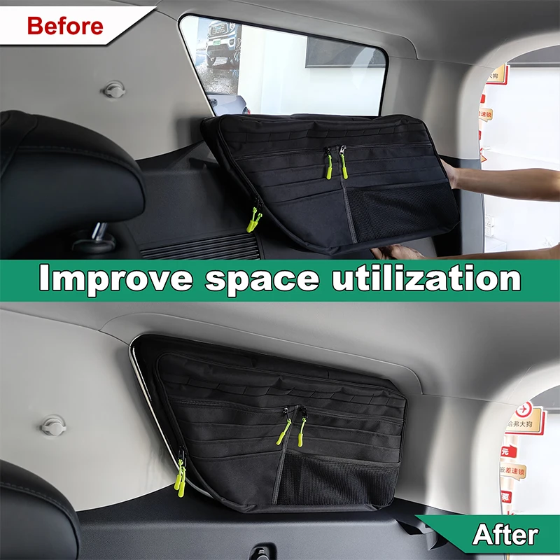 

1piece set Oxford cloth black For Haval H5 2023+ car trunk side window bag storage bag car interior modification accessories