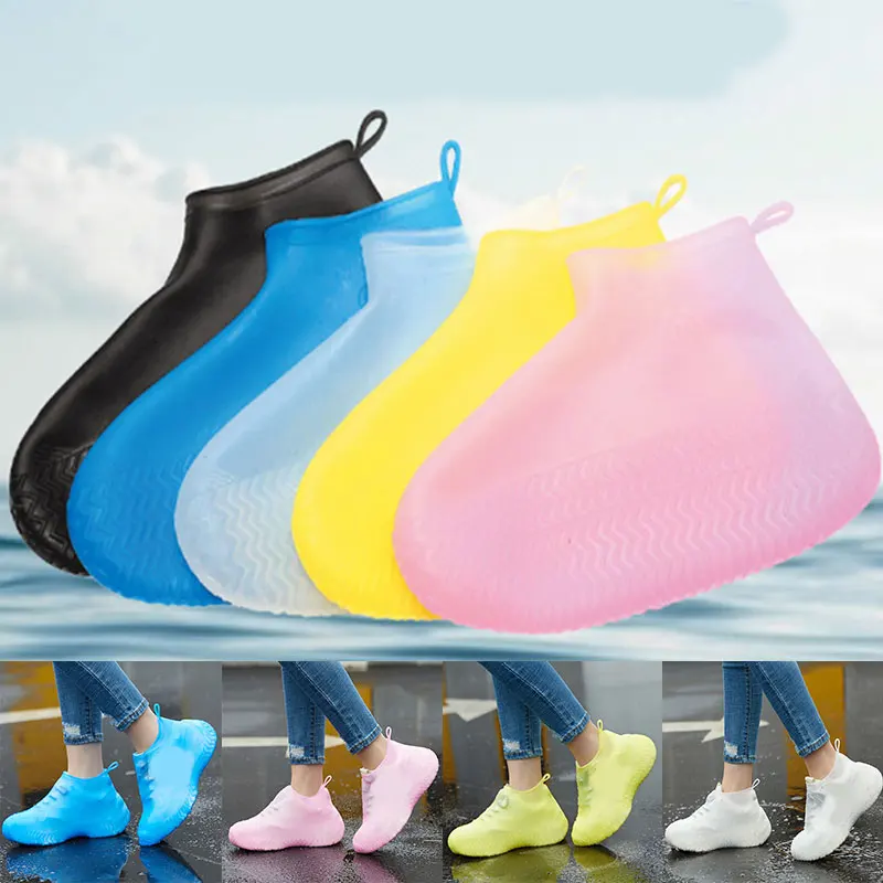 Waterproof Shoes Covers Outdoor Rainy Shoe Covers Reusable Rain Boots Non-Slip Shoe Protection Cover Silicone Shoe Cover Unisex