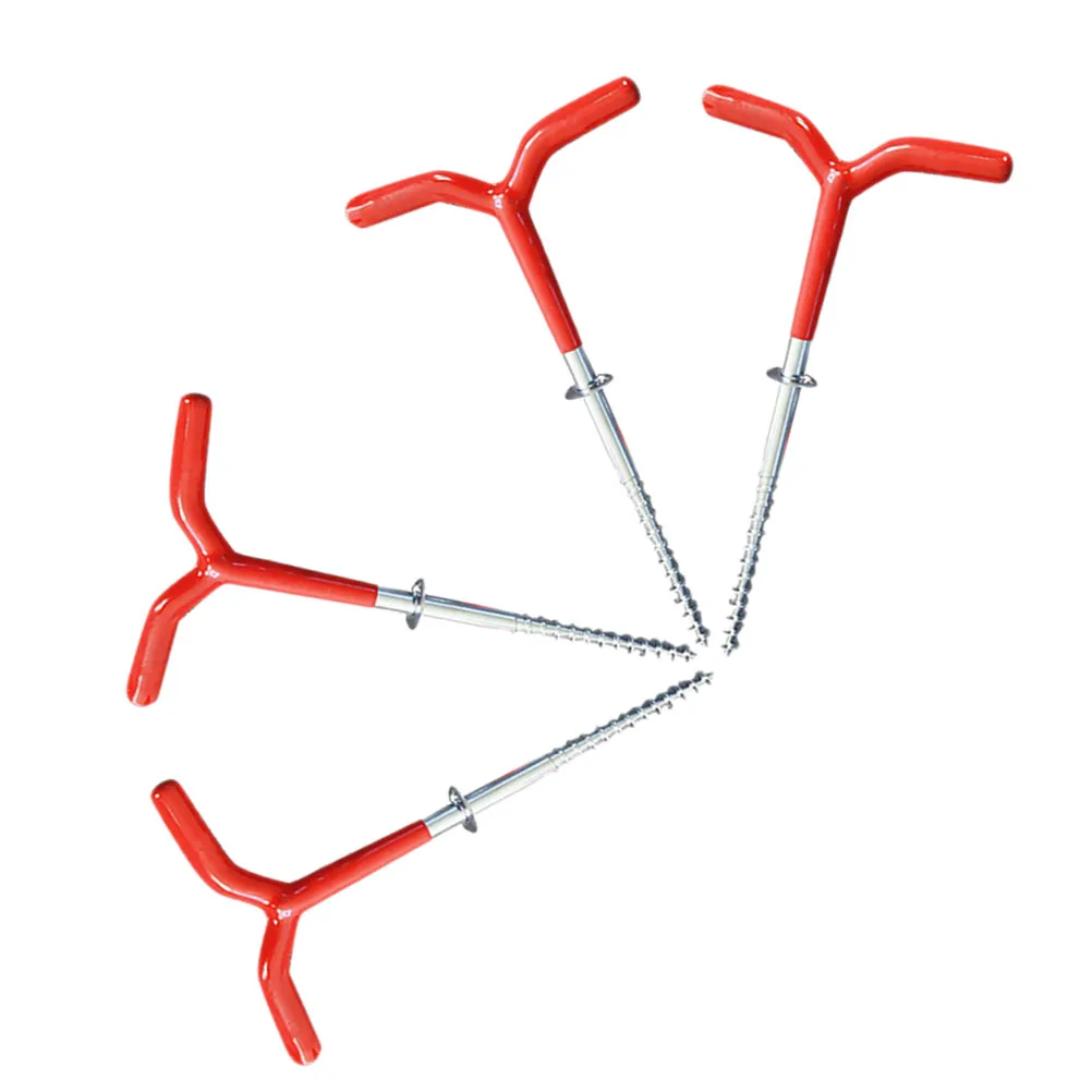 

4pcs Ice Nail Fixer Camping Stakes Metal Rubber Durable Reusable Pegs Tent Stake Outdoor Accessories Portable