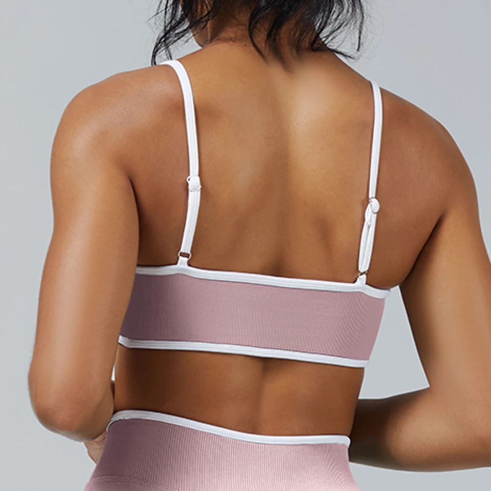 حمالة صدر رياضية للنساء بدون خياطة، دعم عالي، ملابس رياضية مفتوحة من الخلف، ملابس لياقة بدنية، ملابس داخلية لممارسة اليوجا #6