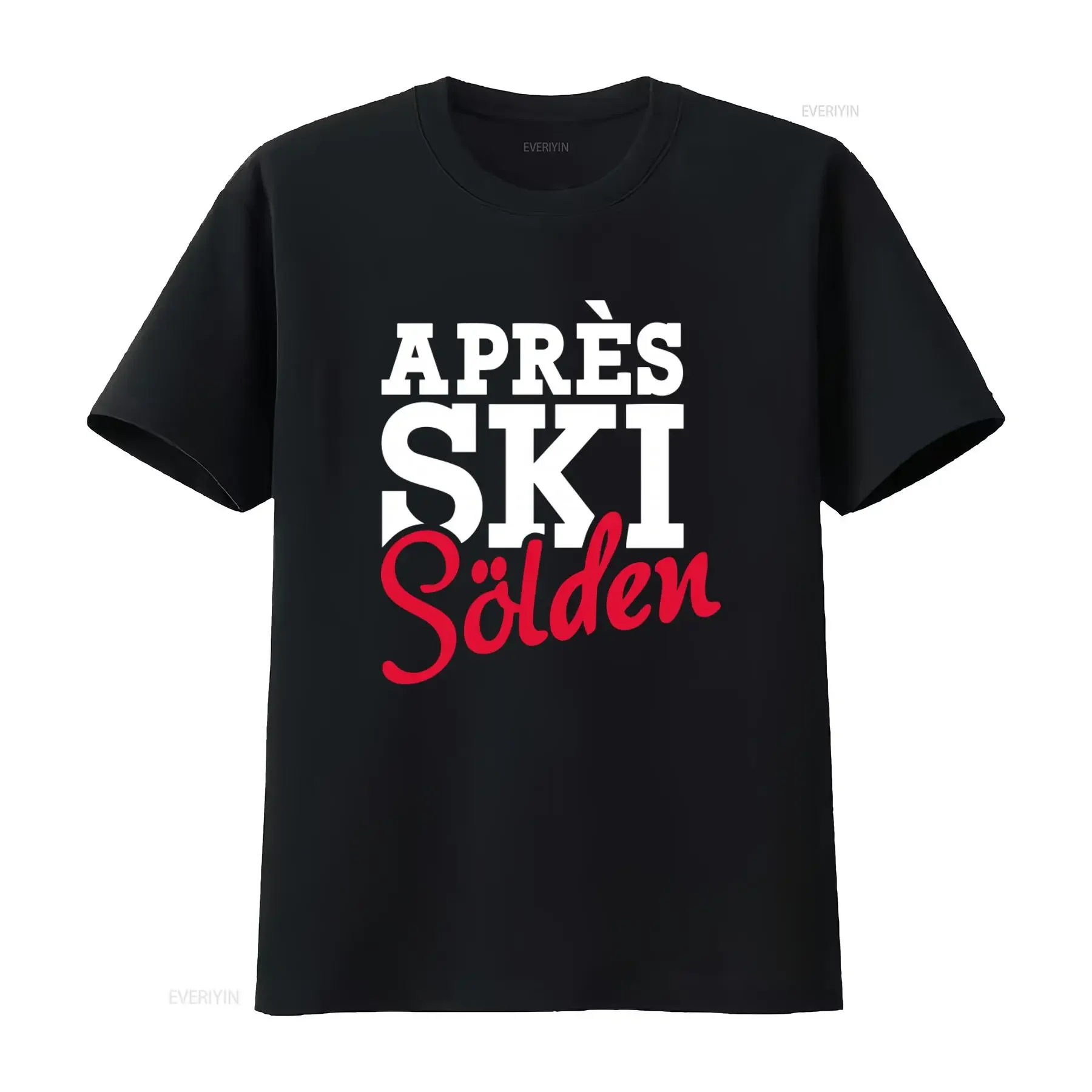 Men's Apres Ski Sölden T Shirt for Winter Sports Fans up to 5XL vintage Washed Soft homme Slightly Comfortable Versatile