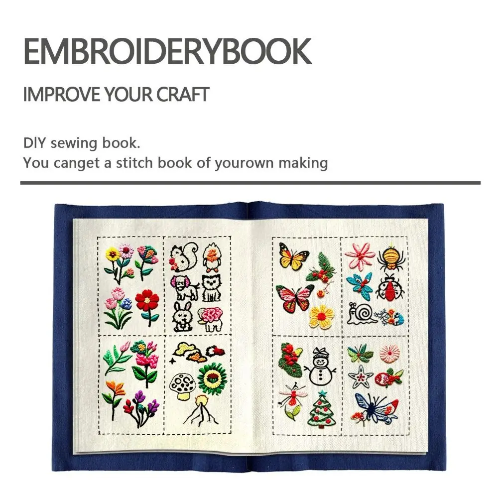 Creative DIY Stitch Book Handcrafted with Patterns Book Embroidery Sewing Kit Sewing Book Gifts