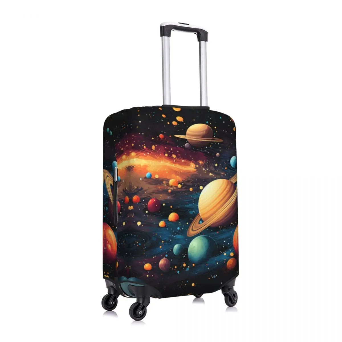 Our Galax Suitcase Cover Funny Planet Aesthetic Flight Business Strectch Luggage Supplies Protector