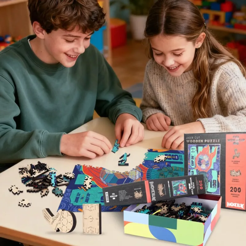 FIFA World Cup 200 Pieces Wooden Jigsaw Puzzle NYC NJ City Soccer Match Theme Souvenir Home Decor Collectible Present for Fans view 6