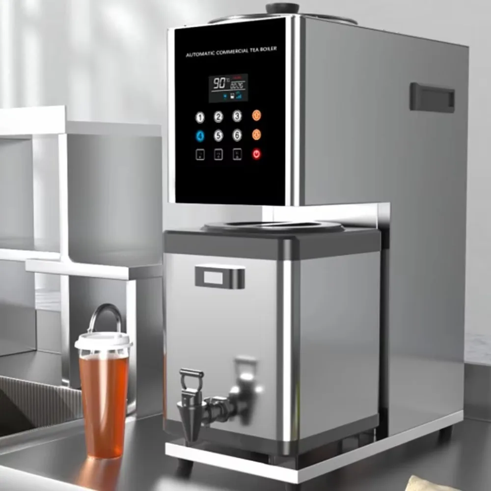 Fully Automatic Stainless Steel Tea Milk Tea Machine, 5L Brewing Capacity, 220V Rated Voltage, Suitable for Farm Restaurants.