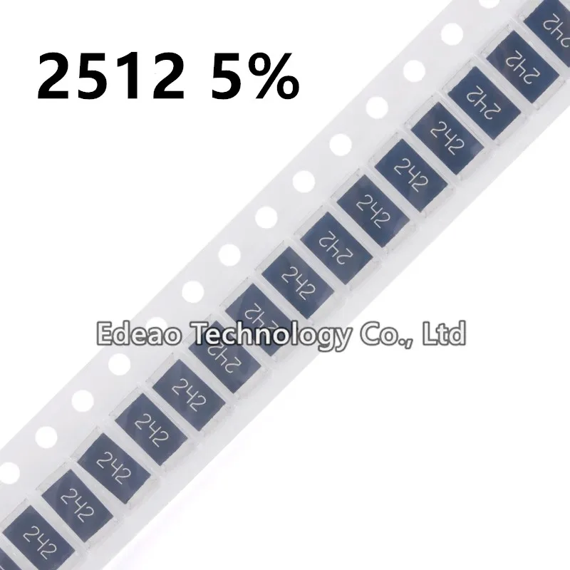 

50PCS/lot 2512 SMD 1W SMD Resistor 5% 0R ~ 1M 1 10 100 150 220 330 ohm 1K 2K 2.2K 10K 100K 0R 1R 10R 100R 150R 220R 330R 470R