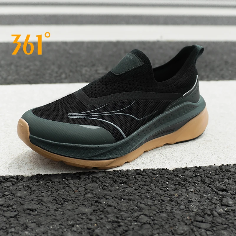 361 Degrees Fierce Men Sports Shoes Daily Versatile Casual Easy Slip-on Lightweight Breathable Rebound Male Sneakers 672432232F