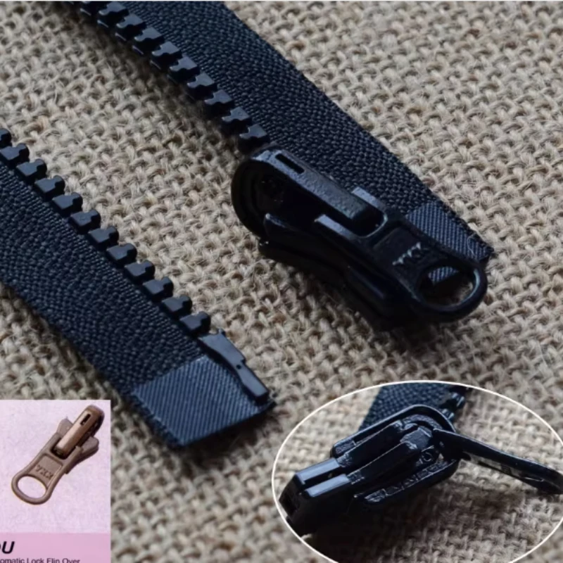 

2pcs/Lot 5#50 To 110cm Resin Ykk Zipper Black White Single Double Open Reversible Jacket Repair Tailor Sewing Accessory