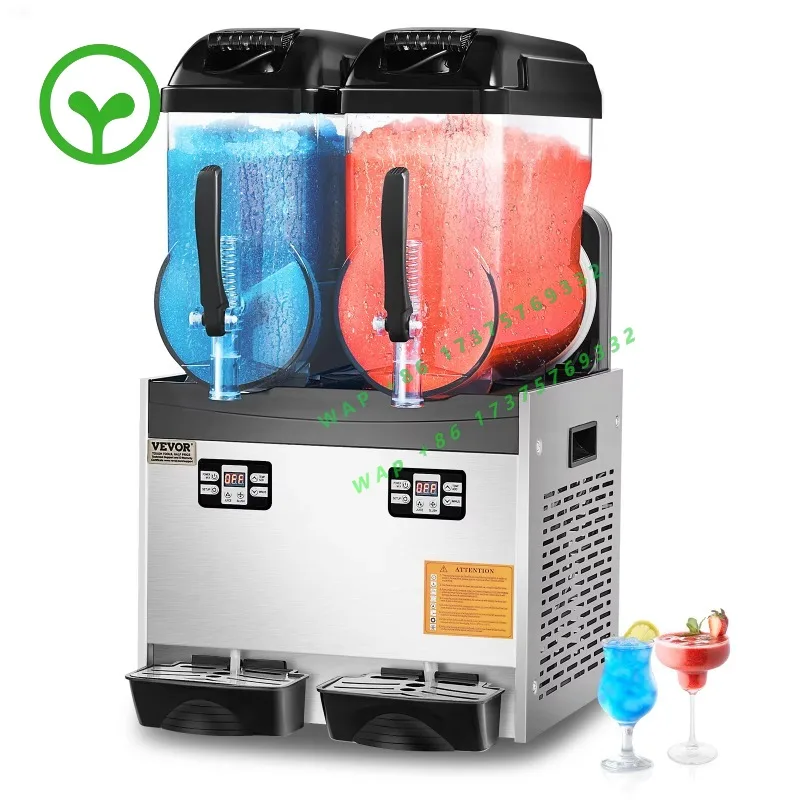 【Premium】SucceBuy 3-36L Commercial Slushy  hine 1-3 Tanks Stainless Steel Margarita Smoothie Frozen Drink Maker for Home Restaur