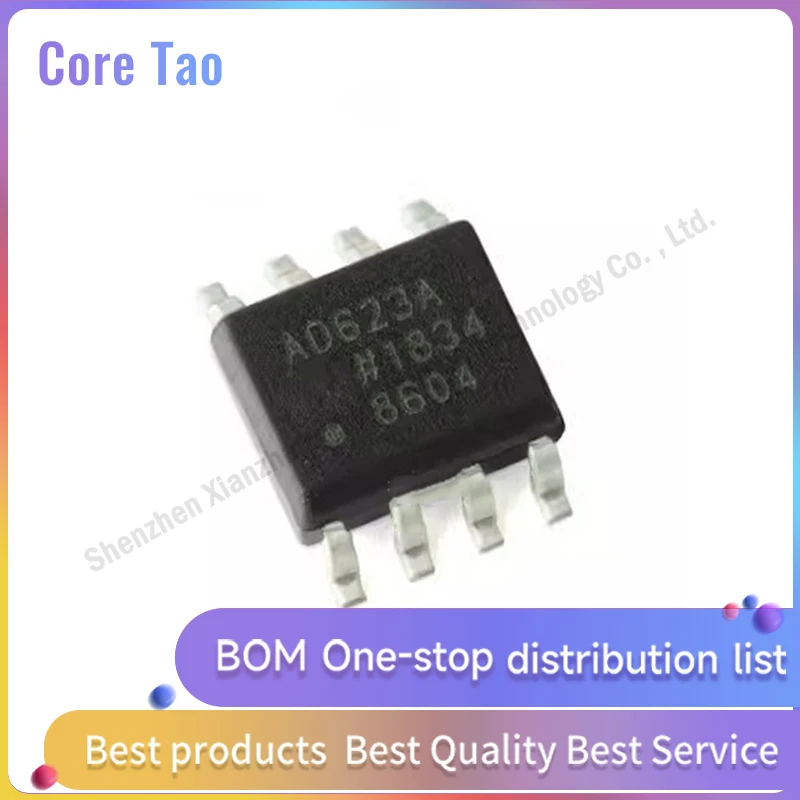 1pcs/lot AD623ARZ-R7 AD623A SOIC-8 Single power rail to rail low cost instrumentation amplifier in stock