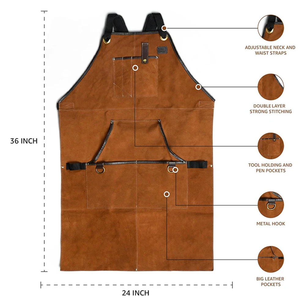 Flame retardant doublesided for velvet apron with adjustable lining for carpenters electricians and for auto repair workers