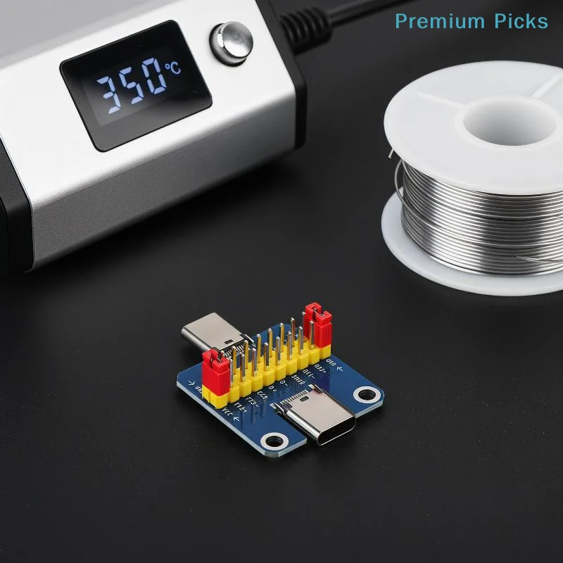 portableType-C Male to Female USB 3.1 Test Connector Adapter 2.54mm PCB Board for Electrical Performance Testing