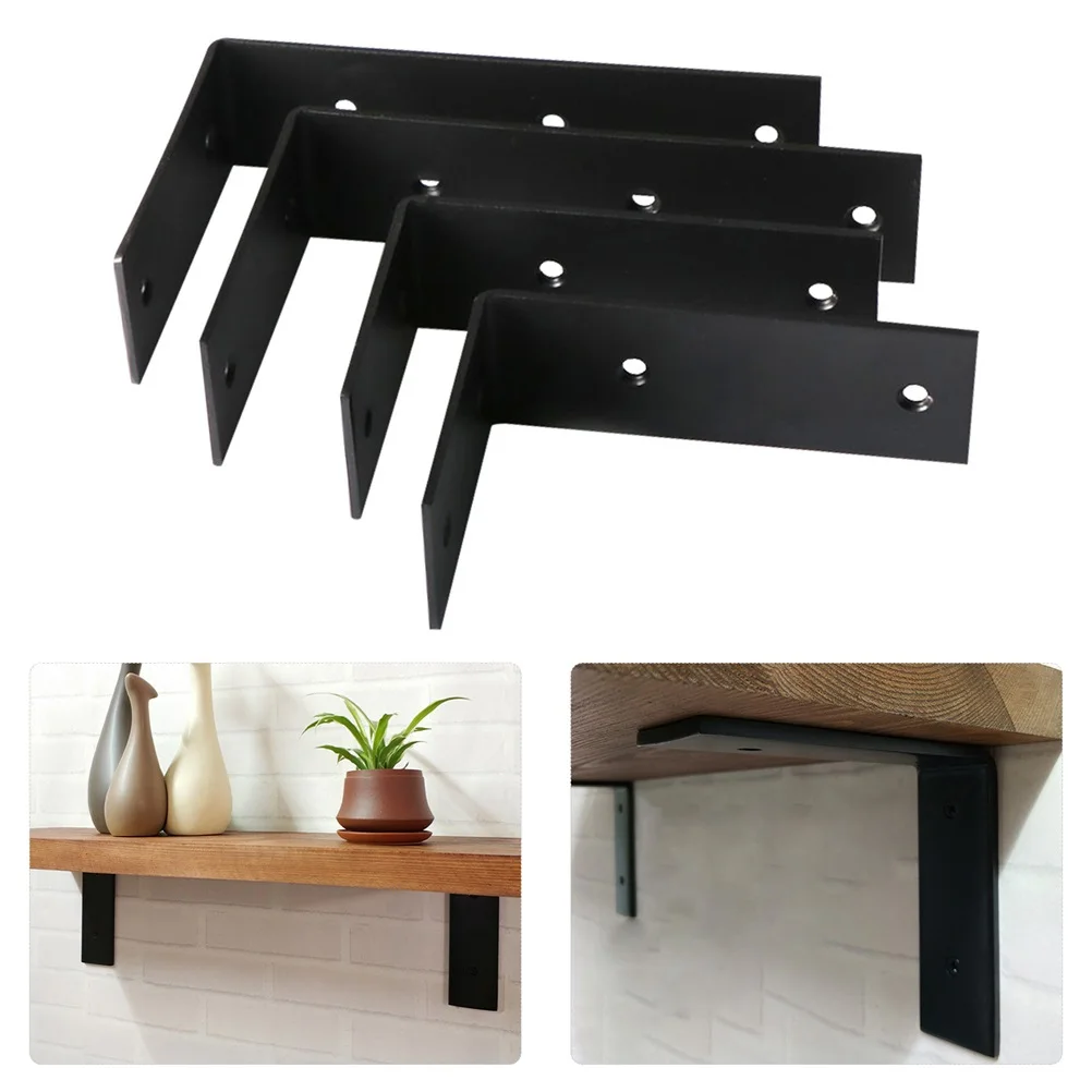 

2pcs Stainless Steel Shelf Bracket Wall Mounted Support Heavy Duty Brackets For Home Bathroom Office Garden Corner Holder