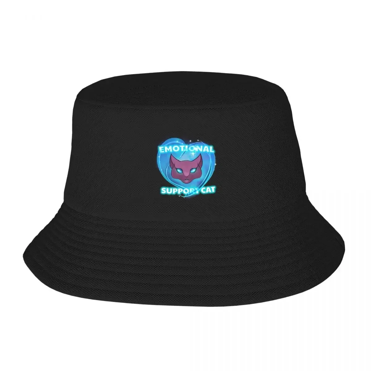 Emotional Support Cat Bucket Hat Beach Outing Fashion Beach Beach Women's Hats Men's